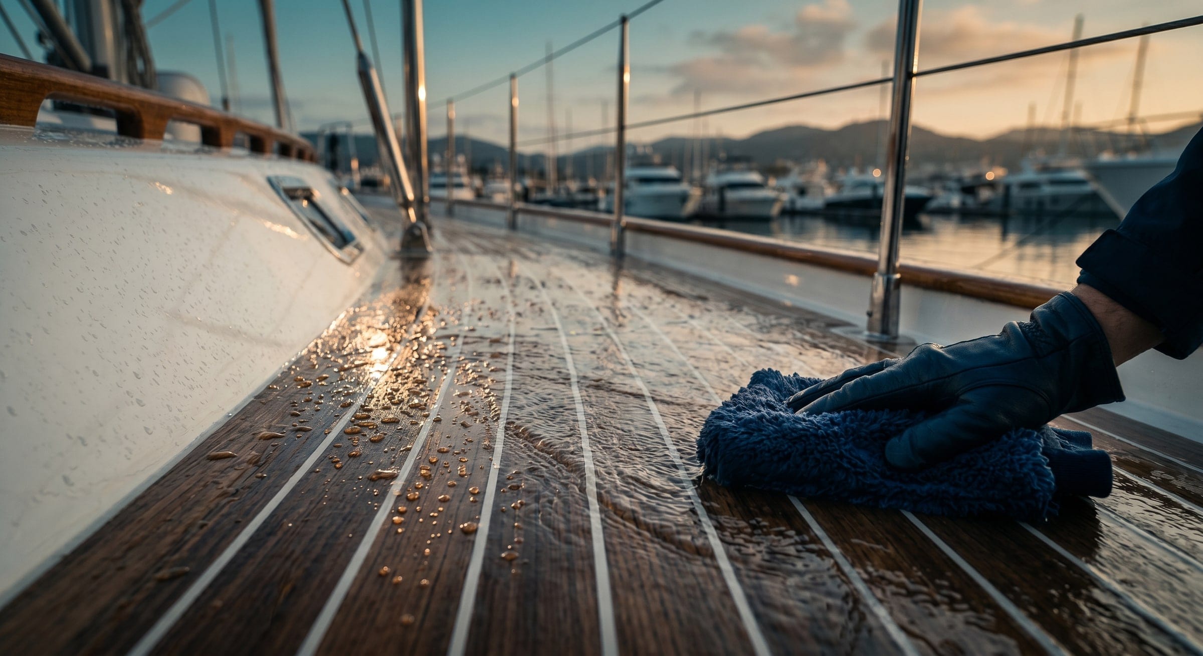 boat deck cleaning Toronto — yacht deck wash and preservation