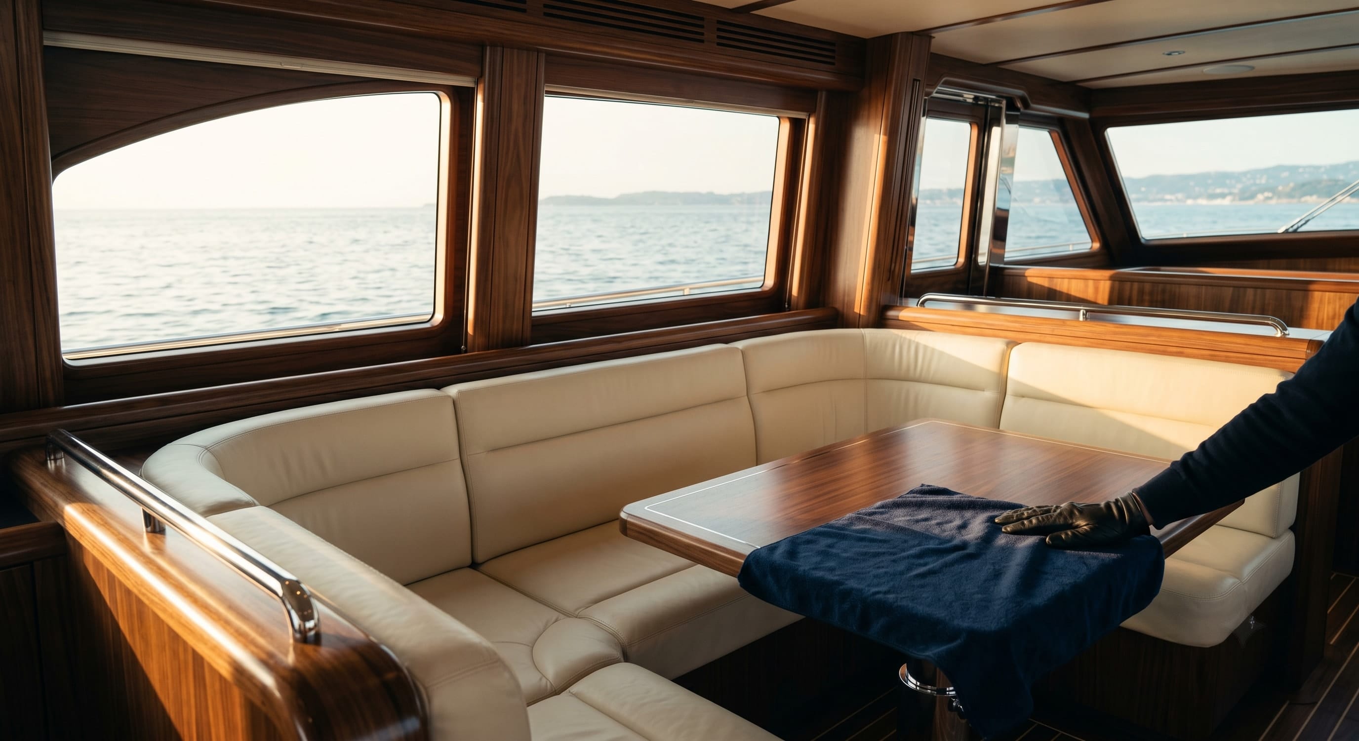 yacht interior detailing Port Credit — cabin upholstery and leather care