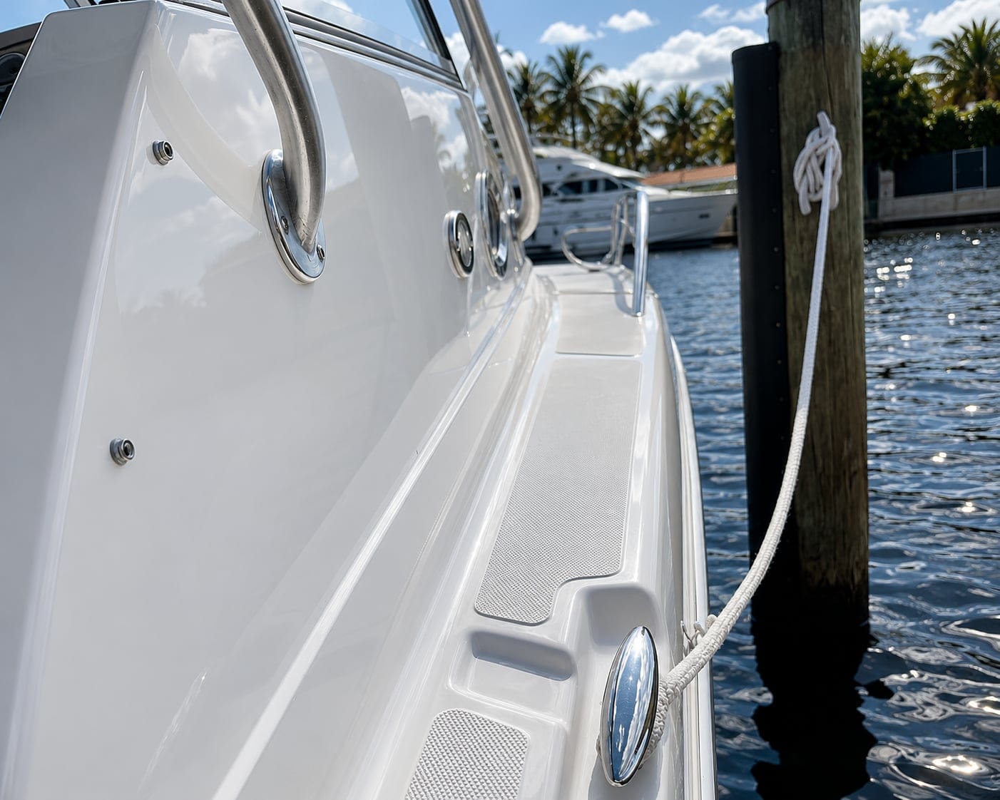 Boat deck gelcoat correction